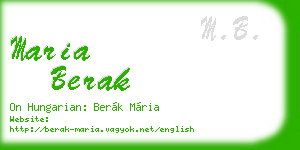 maria berak business card